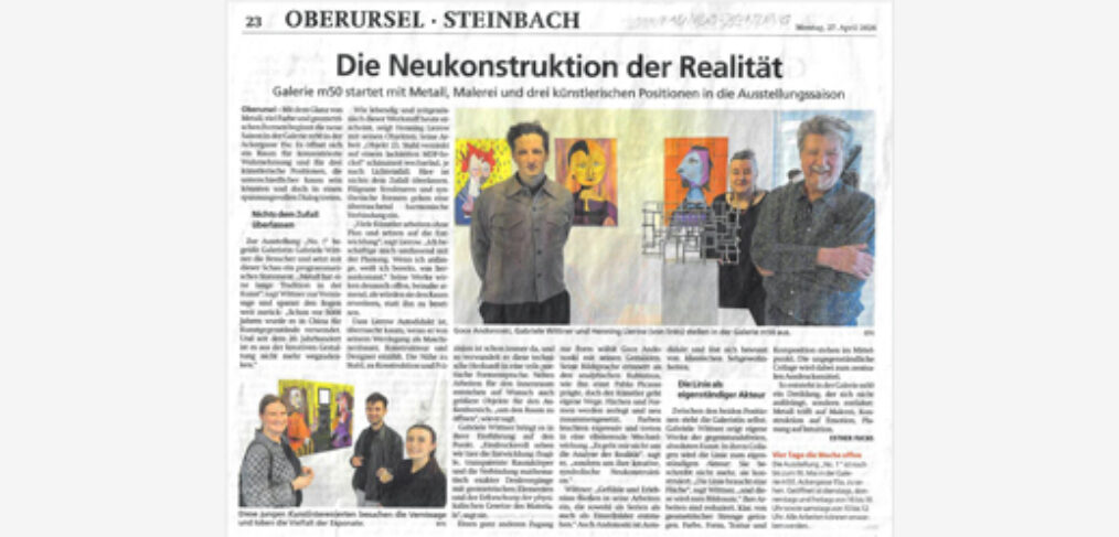 Bericht zur neuen Andonoski-Ausstellung in der Galerie m50